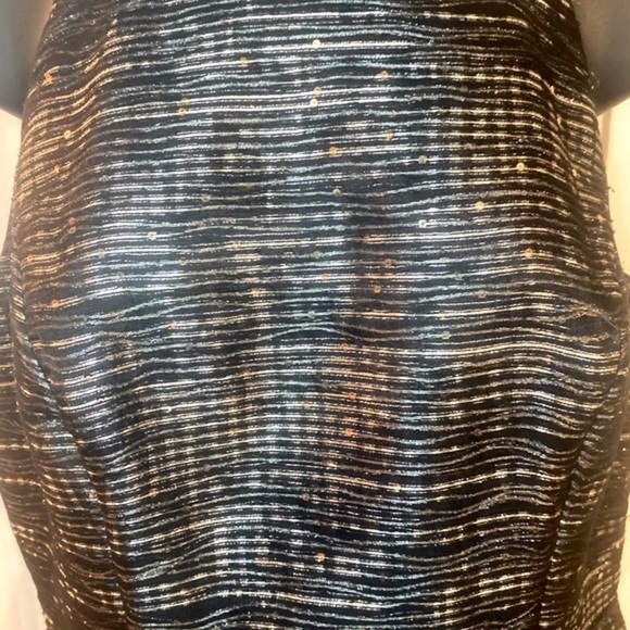 “AIDAN MATTOX” Metallic Mockneck Cocktail Dress - Picture 11 of 14